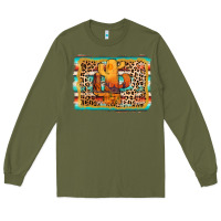 Army Green cactus western leopard Long Sleeve Tee - AdoDesignShop