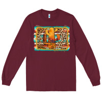 Burgundy cactus western leopard Long Sleeve Tee - AdoDesignShop
