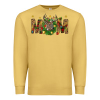 Antique Gold Western Mom With Reindeer Premium Sweatshirt - BundleAndBundleShop