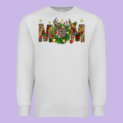 Western Mom With Reindeer Premium Sweatshirt Designed By Bundleandbundleshop