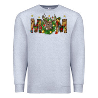 Heather Grey Western Mom With Reindeer Premium Sweatshirt - BundleAndBundleShop