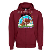 Burgundy buy me animals malia Zipper Hoodie - MaliasSmallBusiness