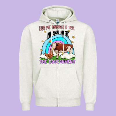 Buy Me Animals Malia Zipper Hoodie Designed By Maliassmallbusiness