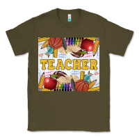 Army Green Teacher Classic Tee - LillyAllenDesigns