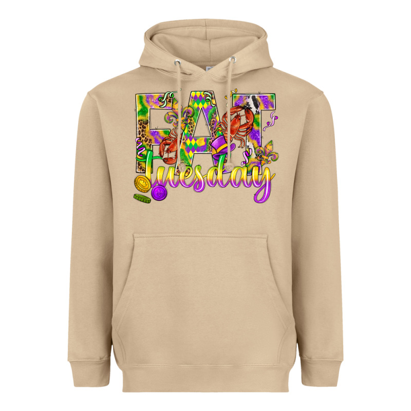 Mardi Gras Fat Tuesday Heavyweight Hoodie by BundleAndBundleShop | Teevron