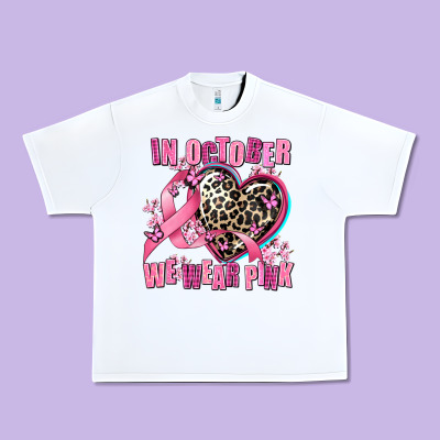Western Leopard  In October We Wear Pink Heart Urban Heavy Tee Designed By Adodesignshop