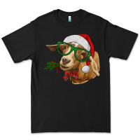 Black Christmas Glasses Goat Premium Tee - RanaPortraitStore