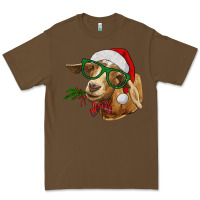 Cacao Christmas Glasses Goat Premium Tee - RanaPortraitStore