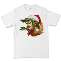 White Christmas Glasses Goat Premium Tee - RanaPortraitStore