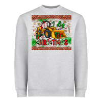 Heather Grey i dig christmas bulldozer santa Heavyweight Sweatshirt - JahusDesignShop
