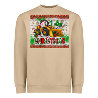 I Dig Christmas Bulldozer Santa Heavyweight Sweatshirt | Teevron