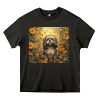 Asphalt shih tzu Heavy Core Tee - Unal Design