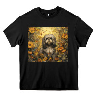 Black shih tzu Heavy Core Tee - Unal Design