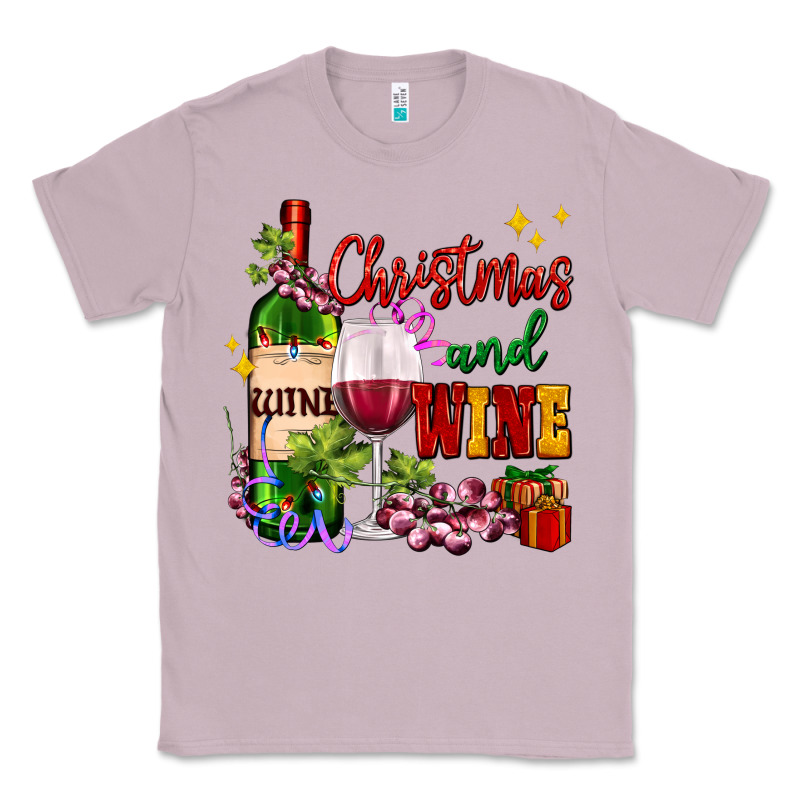 Christmas And Wine Classic Tee by AdoDesignShop | Teevron