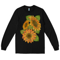 Black sunflowers b Long Sleeve Tee - Artiststas