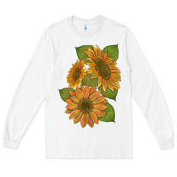 White sunflowers b Long Sleeve Tee - Artiststas