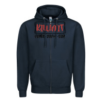 Navy killin it every damn day Zipper Hoodie - MaliasSmallBusiness