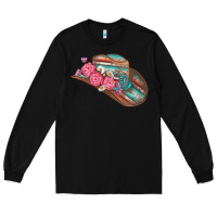 Black cowboy hat Long Sleeve Tee - AdoDesignShop