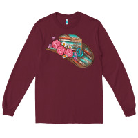 Burgundy cowboy hat Long Sleeve Tee - AdoDesignShop