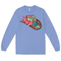 Colony Blue cowboy hat Long Sleeve Tee - AdoDesignShop