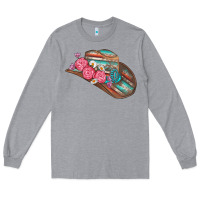 Heather Grey cowboy hat Long Sleeve Tee - AdoDesignShop