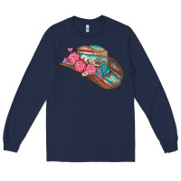 Navy cowboy hat Long Sleeve Tee - AdoDesignShop