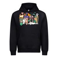 Foreset Green Cat coffee cups Urban Hoodie - HowdyJamesFarm