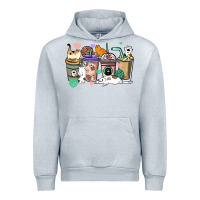 Heather Grey Cat coffee cups Urban Hoodie - HowdyJamesFarm