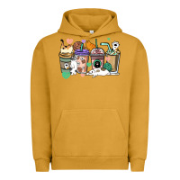 Pigment Peanut Butter Cat coffee cups Urban Hoodie - HowdyJamesFarm
