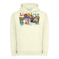Pigment Pistachio Cat coffee cups Urban Hoodie - HowdyJamesFarm