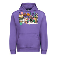 Tulip Cat coffee cups Urban Hoodie - HowdyJamesFarm