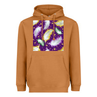 Meerkat Mardi Gras Feathers seamless pattern Heavyweight Hoodie - BundleAndBundleShop
