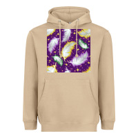 Mushroom Mardi Gras Feathers seamless pattern Heavyweight Hoodie - BundleAndBundleShop