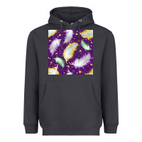 Smoke Mardi Gras Feathers seamless pattern Heavyweight Hoodie - BundleAndBundleShop