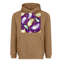 Toasted Coconut Mardi Gras Feathers seamless pattern Heavyweight Hoodie - BundleAndBundleShop