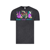 Vintage Black peace love nail art Vintage Tee - AdoDesignShop