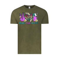 Vintage Olive peace love nail art Vintage Tee - AdoDesignShop