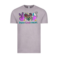 Vintage Zinc peace love nail art Vintage Tee - AdoDesignShop