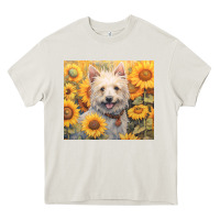 Cream westie Heavy Core Tee - Unal Design