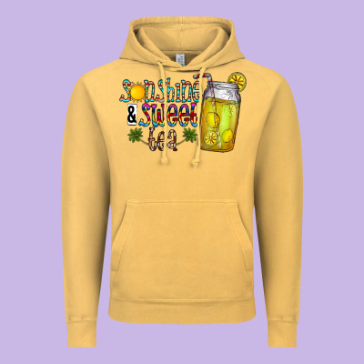Sunshine & Sweet Tea Vintage Hoodie Designed By Cowhidedigitalart