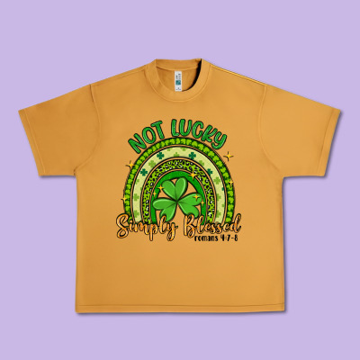 Not Lucky Simply Blessed Rainbow Urban Heavy Tee Designed By Artiststas