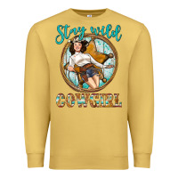 Antique Gold Western Stay Wild Cowgirl Premium Sweatshirt - BundleAndBundleShop