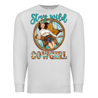 Dove Grey Western Stay Wild Cowgirl Premium Sweatshirt - BundleAndBundleShop