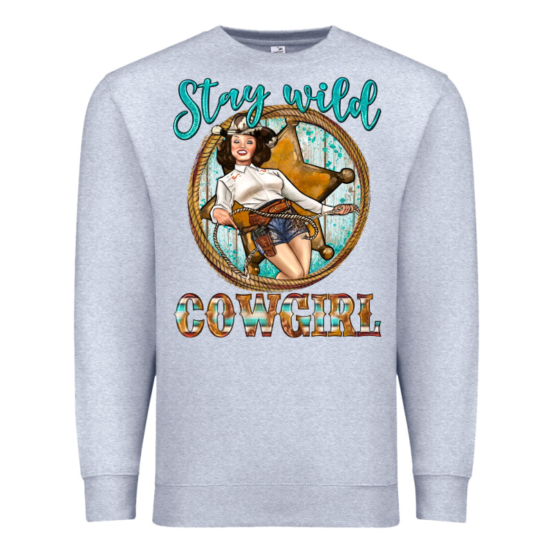 Western Stay Wild Cowgirl Premium Sweatshirt by BundleAndBundleShop | Teevron