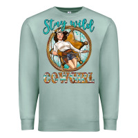 Seafoam Western Stay Wild Cowgirl Premium Sweatshirt - BundleAndBundleShop