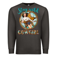 Smoke Western Stay Wild Cowgirl Premium Sweatshirt - BundleAndBundleShop