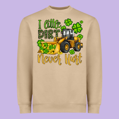 A Little Dirt Never Hurt St Patricks Bulldozer Heavyweight Sweatshirt Designed By Jahusdesignshop