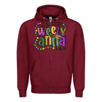 Burgundy i'm from weezy anna baby mardi gras Zipper Hoodie - MaliasSmallBusiness