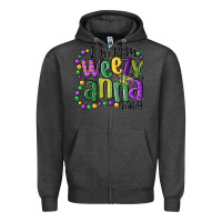 Charcoal Heather i'm from weezy anna baby mardi gras Zipper Hoodie - MaliasSmallBusiness