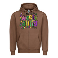 Chestnut i'm from weezy anna baby mardi gras Zipper Hoodie - MaliasSmallBusiness